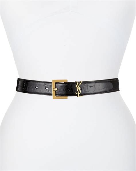 ysl belt size 80|laque ysl monogram leather belt.